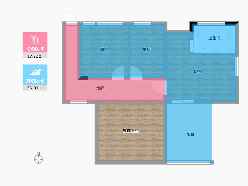 湖南省-长沙市-长房·宁都公馆-57.91-户型库-动静分区