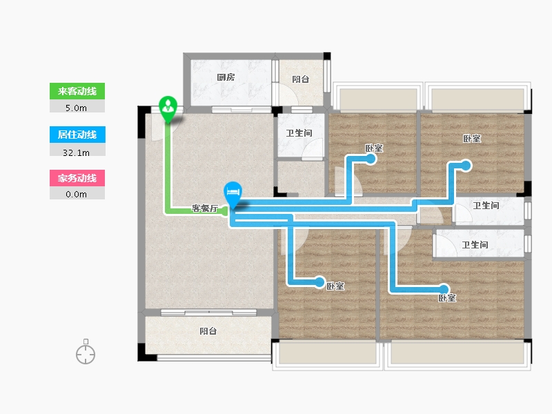 广东省-韶关市-乐昌利华雅居-110.87-户型库-动静线