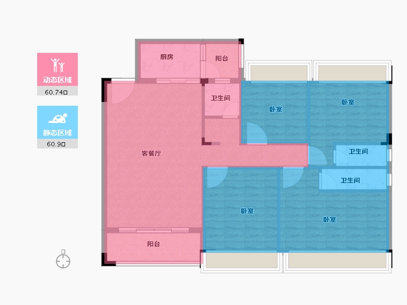 广东省-韶关市-乐昌利华雅居-110.87-户型库-动静分区