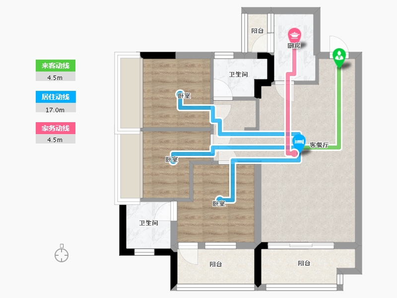 广东省-深圳市-宝昌利御景御峰公馆-67.00-户型库-动静线