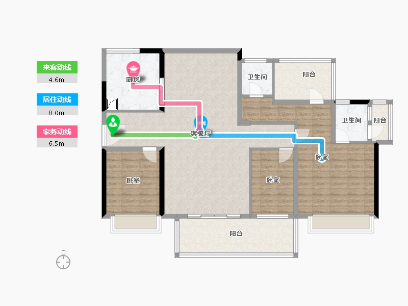 广东省-河源市-兴业城-133.75-户型库-动静线