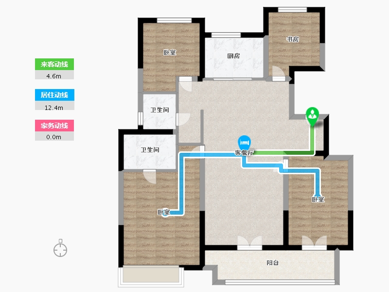 山东省-聊城市-翰林天悦-109.99-户型库-动静线