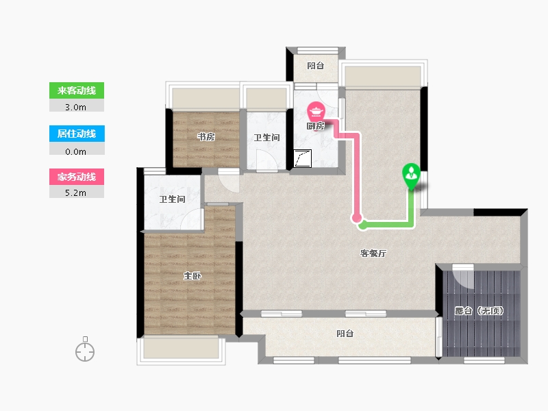 湖南省-常德市-香江悦府-103.15-户型库-动静线