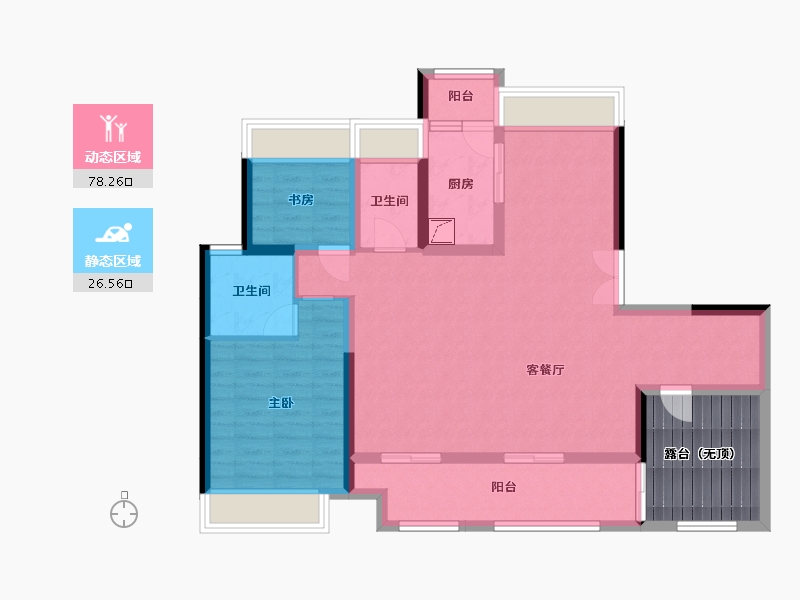 湖南省-常德市-香江悦府-103.15-户型库-动静分区