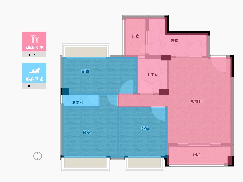 广东省-韶关市-乐昌利华雅居-96.23-户型库-动静分区