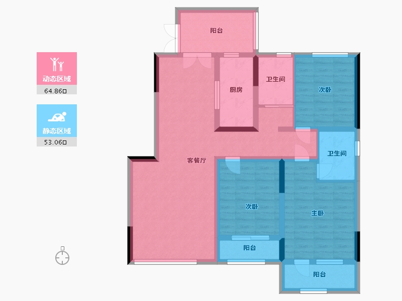 山东省-潍坊市-翔凯文华未来之光-104.50-户型库-动静分区