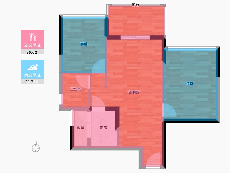 广东省-惠州市-三远大爱城-54.00-户型库-动静分区