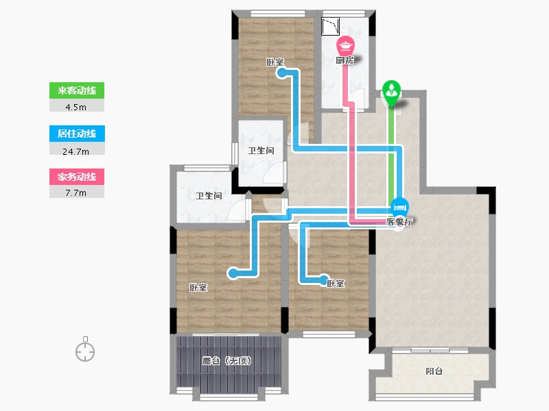 广东省-广州市-恒大郦湖城-105.39-户型库-动静线