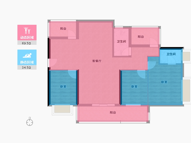 广东省-河源市-兴业城-92.92-户型库-动静分区