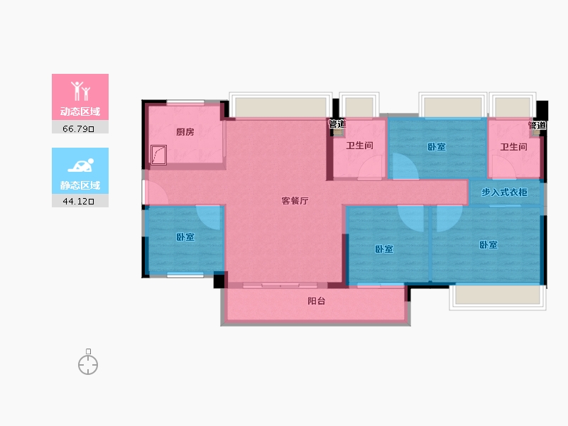 广东省-韶关市-保利东湾花园-100.01-户型库-动静分区