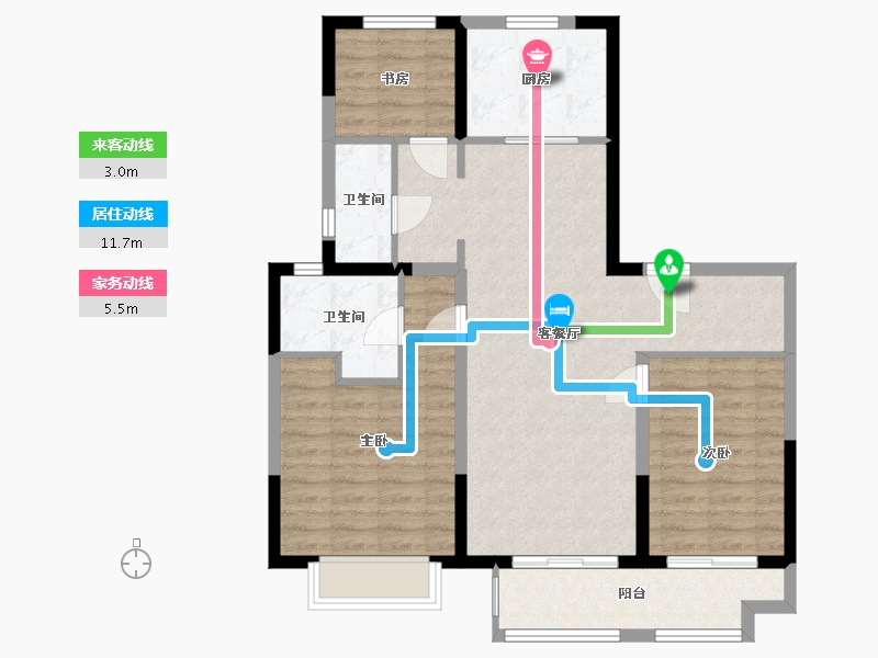 山东省-济南市-高铁城-89.90-户型库-动静线