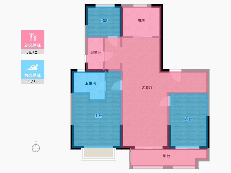 山东省-济南市-高铁城-89.90-户型库-动静分区