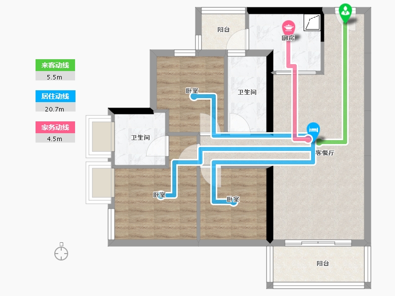 广东省-河源市-兴业城-73.21-户型库-动静线