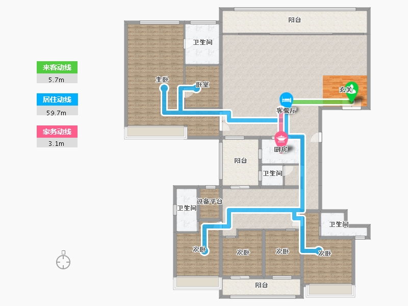 湖南省-常德市-城投·十里外滩-280.75-户型库-动静线