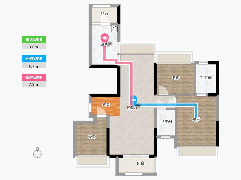 湖南省-常德市-香江悦府-84.48-户型库-动静线