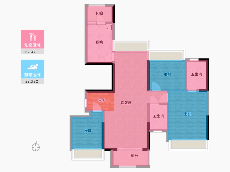 湖南省-常德市-香江悦府-84.48-户型库-动静分区