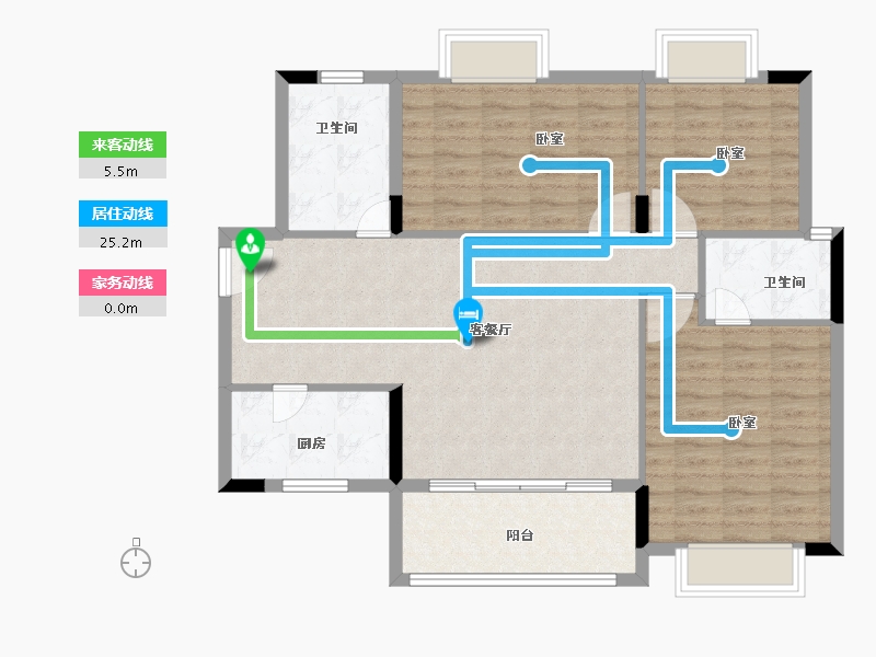 广东省-广州市-云峰学府南苑-97.89-户型库-动静线