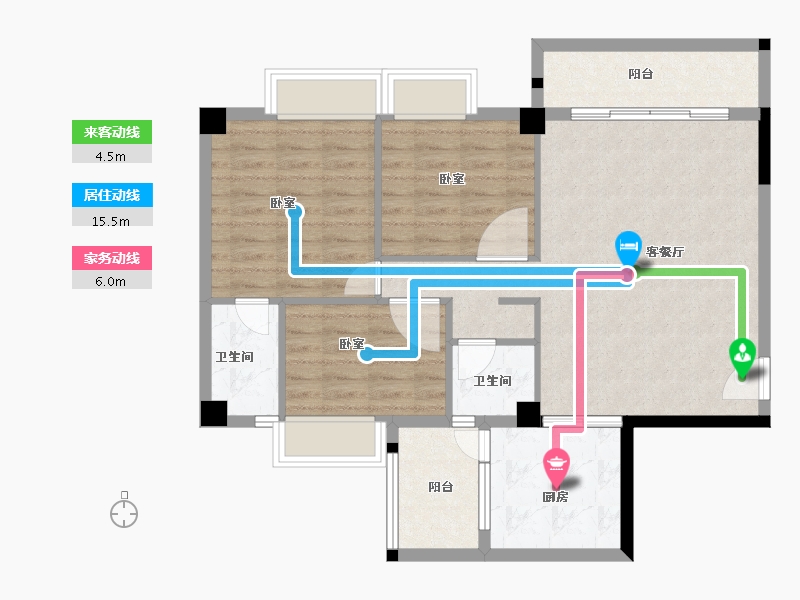 广东省-韶关市-乐昌利华雅居-87.66-户型库-动静线