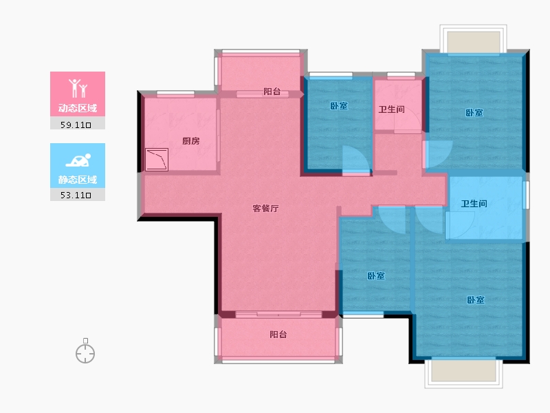 广东省-广州市-恒大郦湖城-100.01-户型库-动静分区