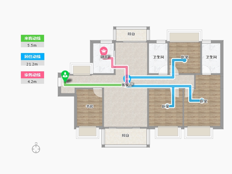 广东省-东莞市-阳光城愉景湾-93.72-户型库-动静线