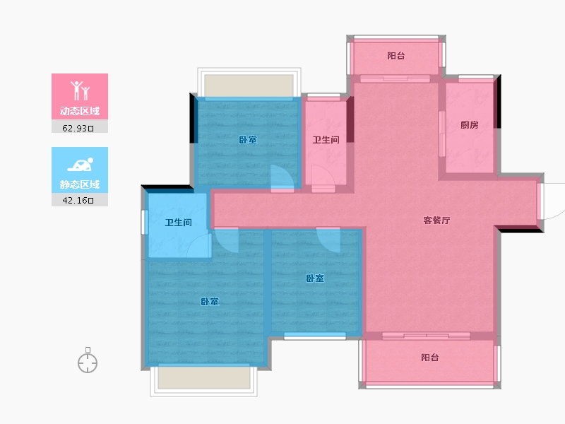 湖南省-常德市-石门三江欣城-93.48-户型库-动静分区