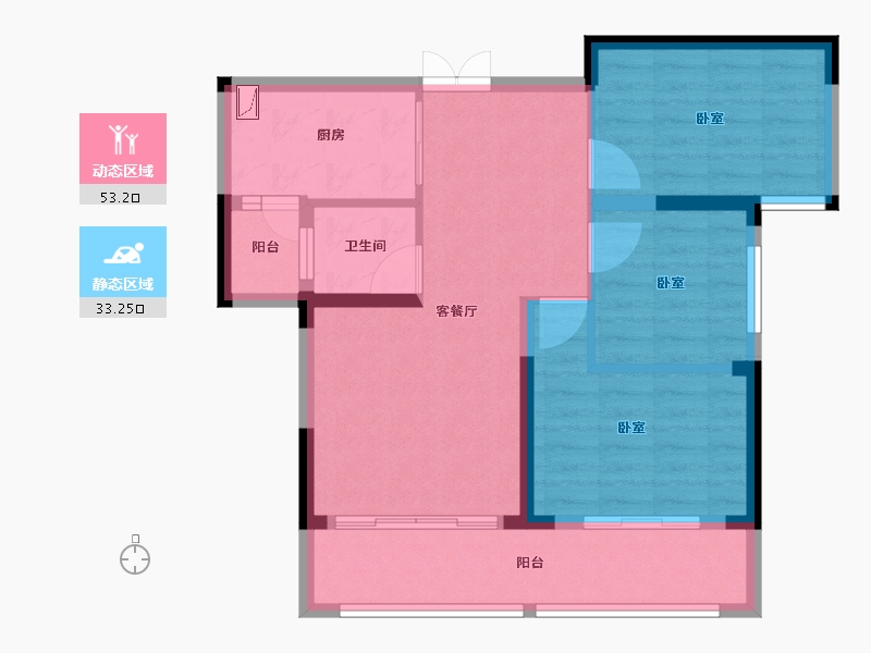 湖南省-衡阳市-俊景·万和城-77.18-户型库-动静分区