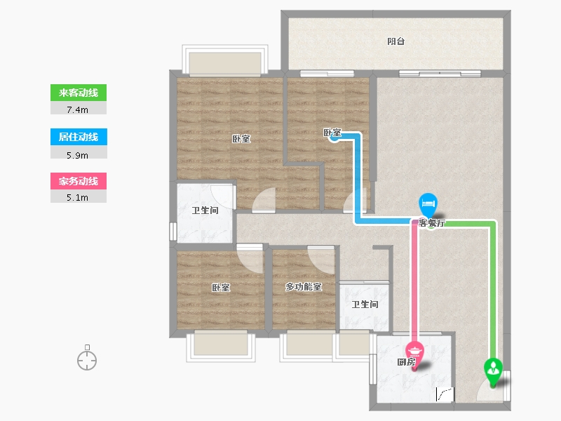 湖南省-郴州市-临武碧桂园-112.07-户型库-动静线