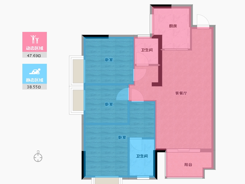 广东省-东莞市-中惠悦湾-78.00-户型库-动静分区