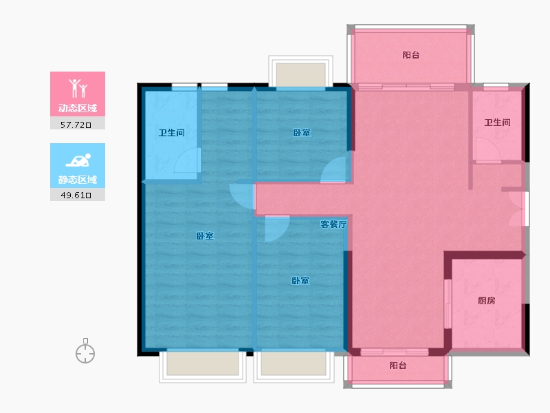 广东省-东莞市-时代倾城-97.07-户型库-动静分区