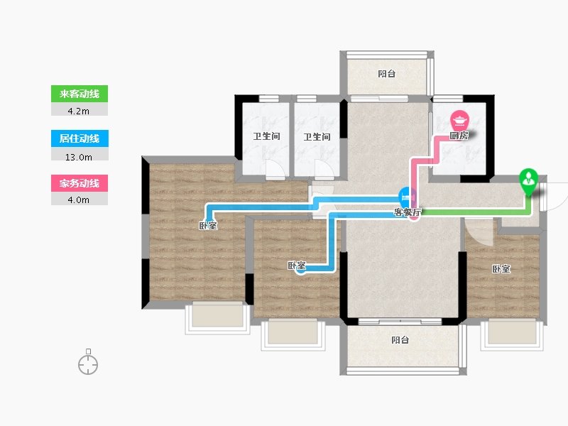 广东省-东莞市-中惠悦湾-82.99-户型库-动静线