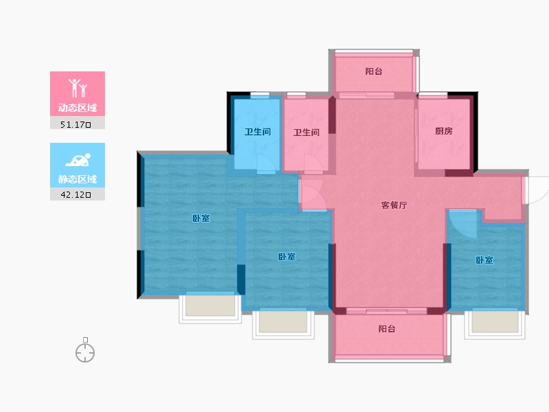 广东省-东莞市-中惠悦湾-82.99-户型库-动静分区