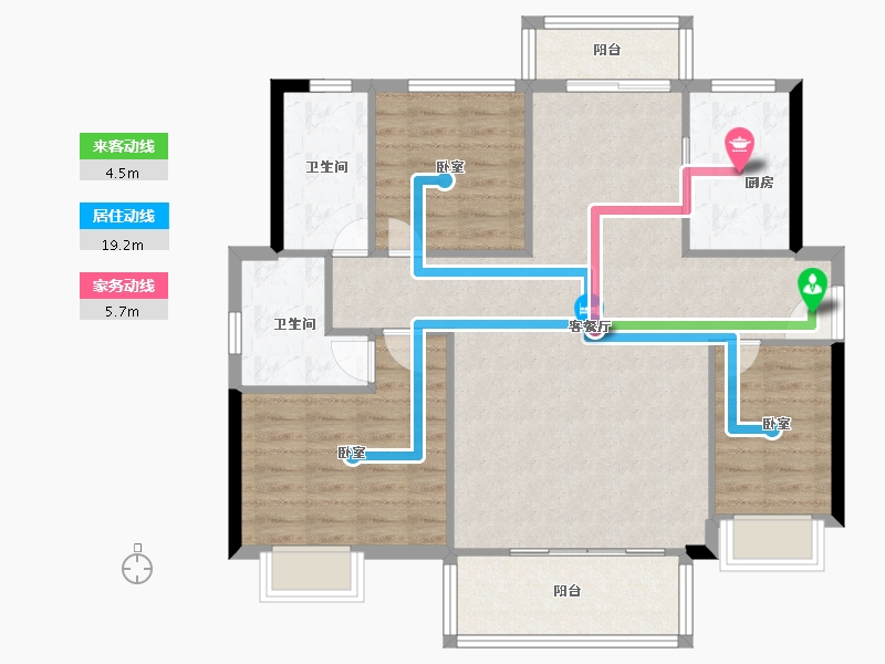 广东省-东莞市-富盈香茶郡二期-98.13-户型库-动静线