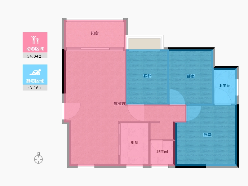 湖南省-郴州市-公园华府-91.01-户型库-动静分区