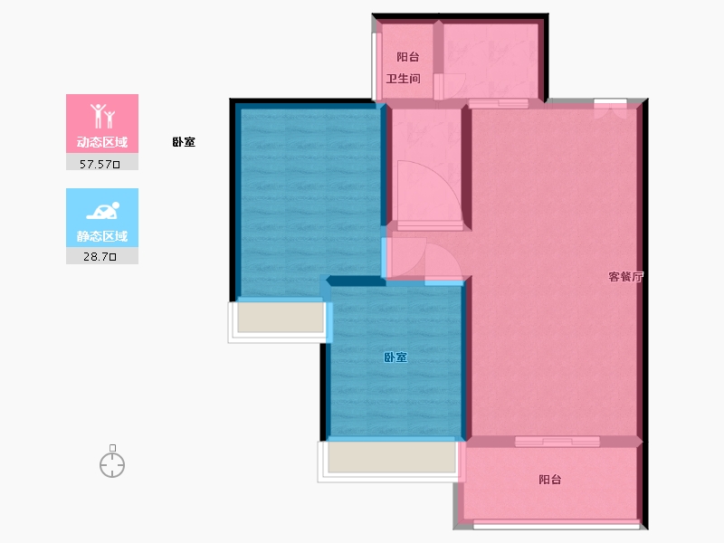 湖南省-郴州市-振兴·玫瑰园-77.00-户型库-动静分区