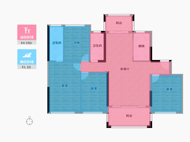 广东省-河源市-华达新苑-113.85-户型库-动静分区