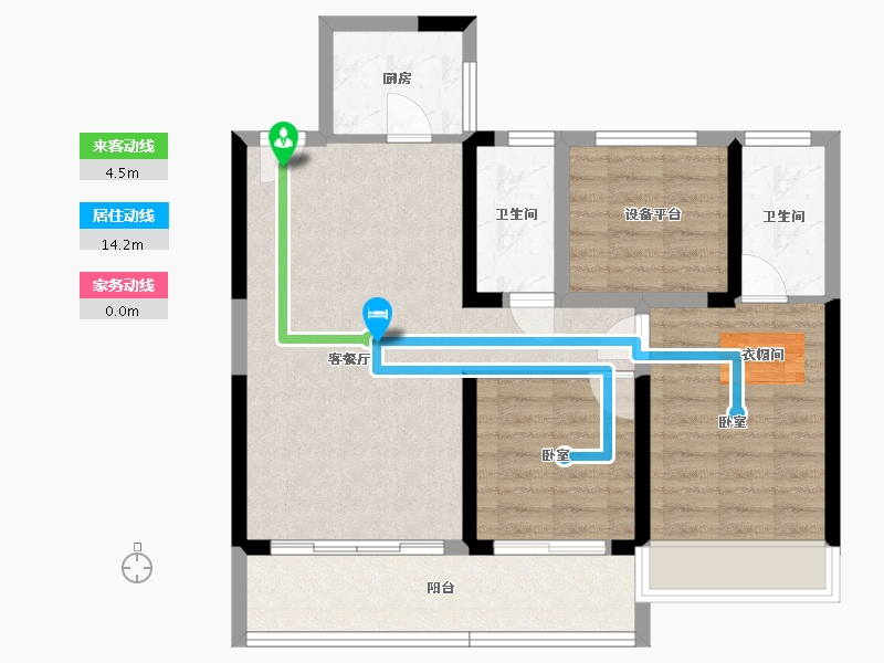 湖南省-衡阳市-金钟·央玺-79.33-户型库-动静线