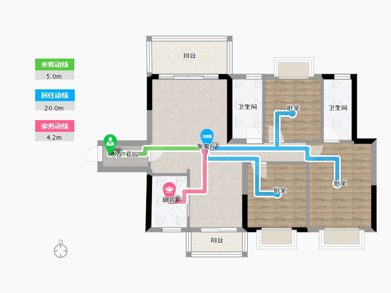 广东省-东莞市-颐景湾畔-86.14-户型库-动静线