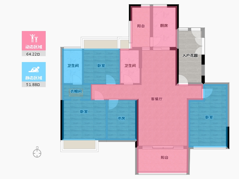 湖南省-衡阳市-中央绿城-112.52-户型库-动静分区