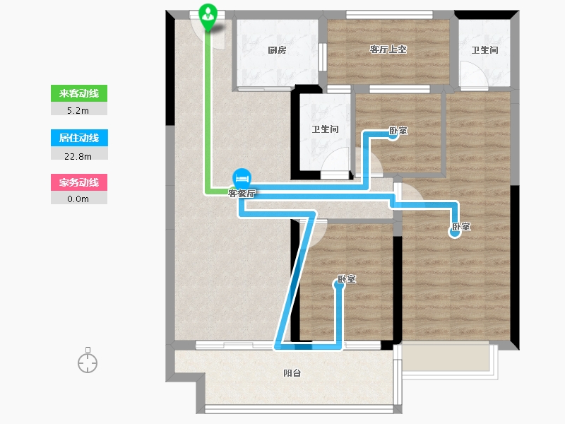 湖南省-长沙市-碧桂园·智慧城市-83.63-户型库-动静线