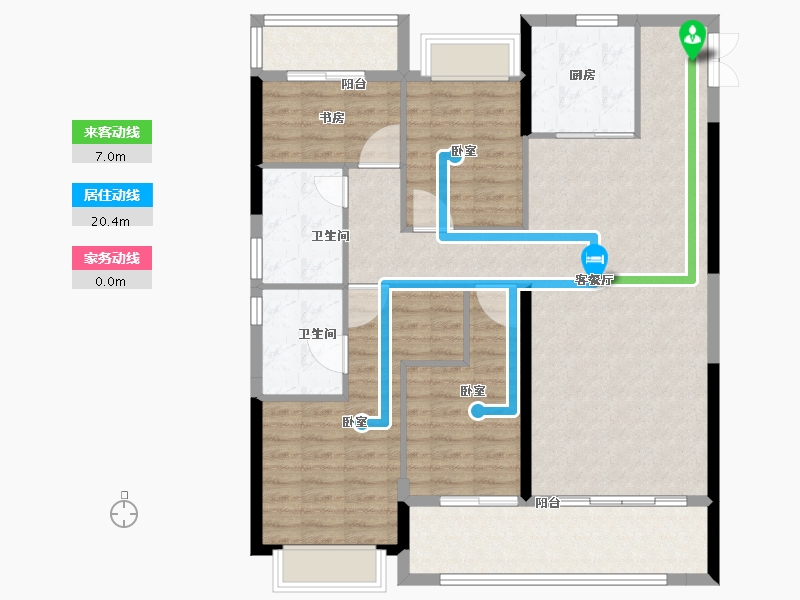 湖南省-长沙市-弘坤·东昇-114.00-户型库-动静线