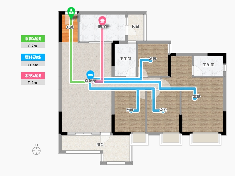 广东省-清远市-翔隆·七色城邦-110.52-户型库-动静线