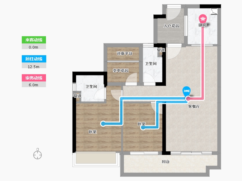 广东省-韶关市-碧桂园新城之光-80.44-户型库-动静线