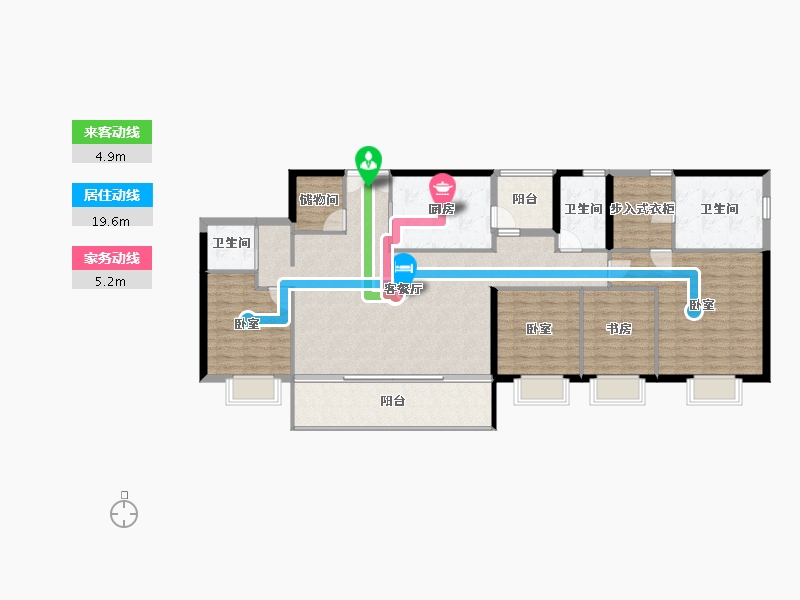 广东省-深圳市-华润城润玺一期-144.19-户型库-动静线