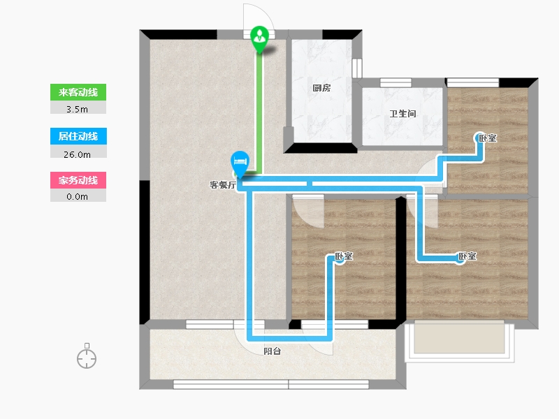 湖北省-武汉市-佳阳大都府-65.99-户型库-动静线