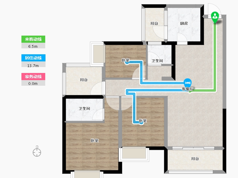 湖南省-长沙市-国欣·向荣府-95.00-户型库-动静线