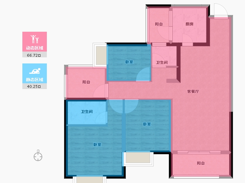 湖南省-长沙市-国欣·向荣府-95.00-户型库-动静分区