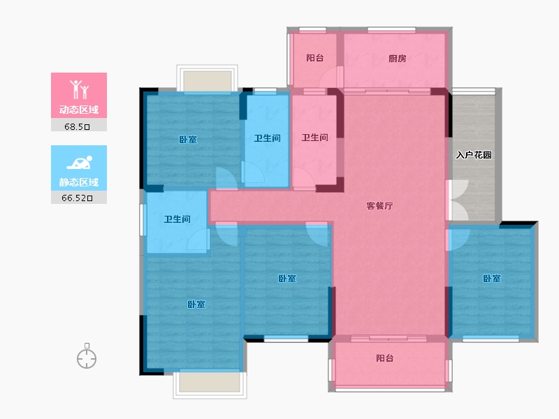 湖南省-衡阳市-雅士林欣城江岳府-129.19-户型库-动静分区