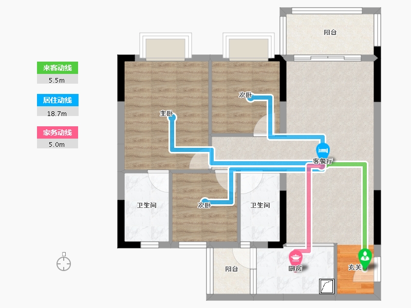 广东省-清远市-翔隆·七色城邦-80.00-户型库-动静线