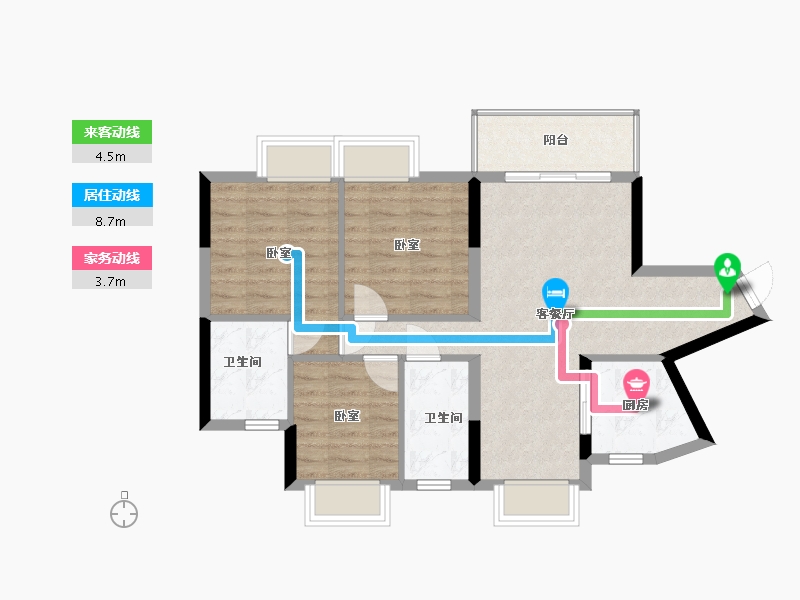 广东省-东莞市-中惠悦湾-73.84-户型库-动静线