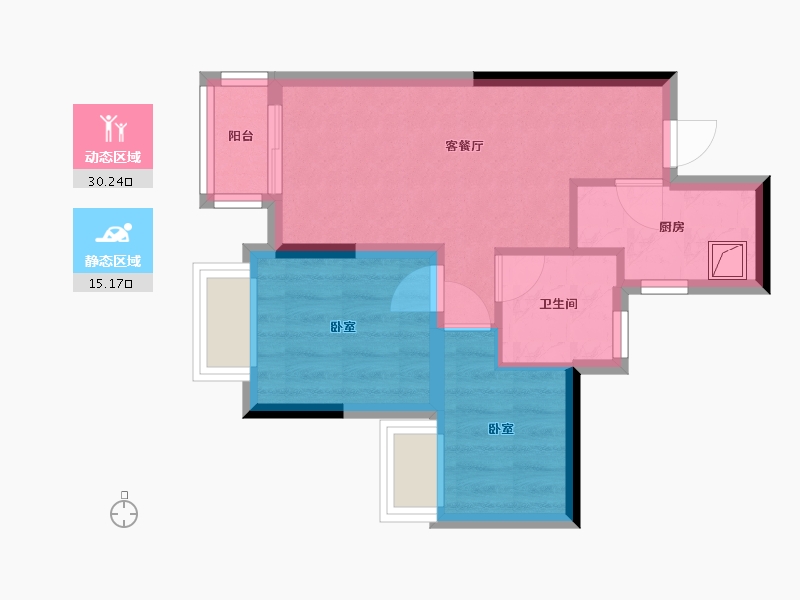 广东省-东莞市-正中峰璟湾-39.20-户型库-动静分区